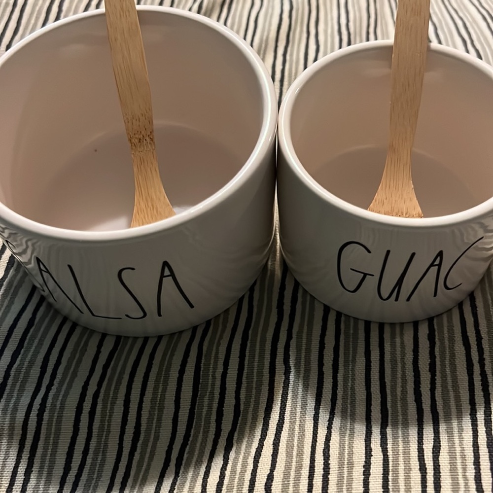 Rae Dunn Salsa and Guac Bowls New